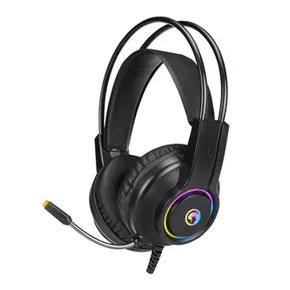 Marvo HG8935, Kophörer mit Mikrofon, Lautstärkeregelung, schwarz, unterbeleuchtet, USB